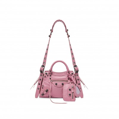 BALENCIAGA SMALL NEO CAGOLE CITY IN CREAM POWDER 700940210B06904 (25.9*17.8*11.4cm)